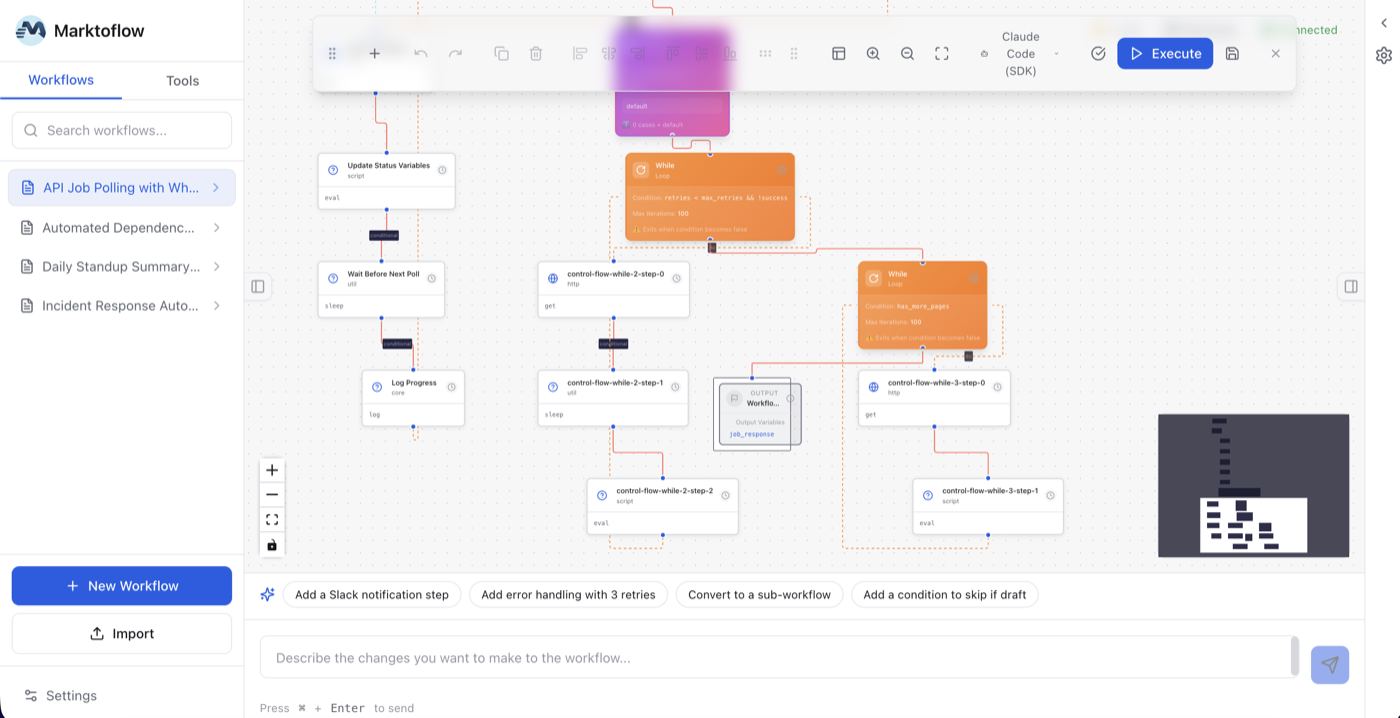 marktoflow visual workflow designer